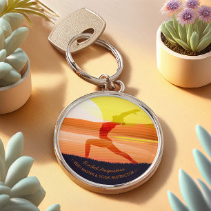 Porte-clés Yoga Instructeur Sun Salutation Crescent Moon Pose