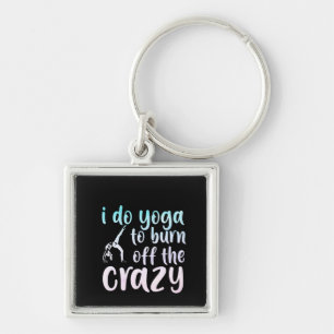 Porte-clés Yoga Lover Je Fais Du Yoga Pour Brûler
