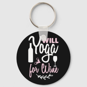 Porte-clés Yoga Lover Will Yoga Pour Vin