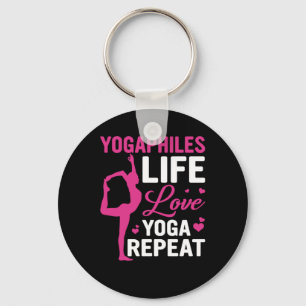 Porte-clés Yoga Lover Yoga Life Love Yoga Répéter