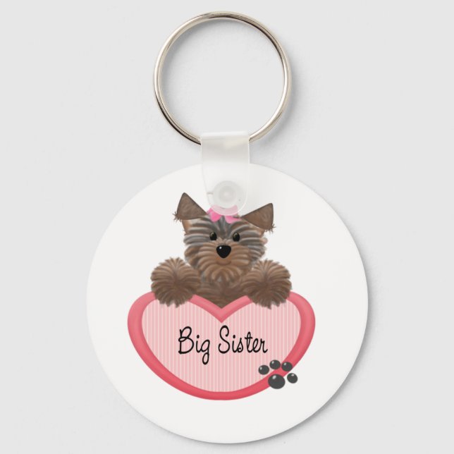 Porte-clés Yorkie Big Sister (Recto)