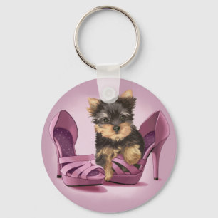 Porte-clés Yorkie dans la chaussure