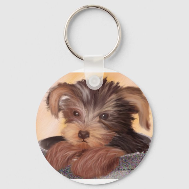 Porte-clés Yorkie dans votre Coupe (Recto)