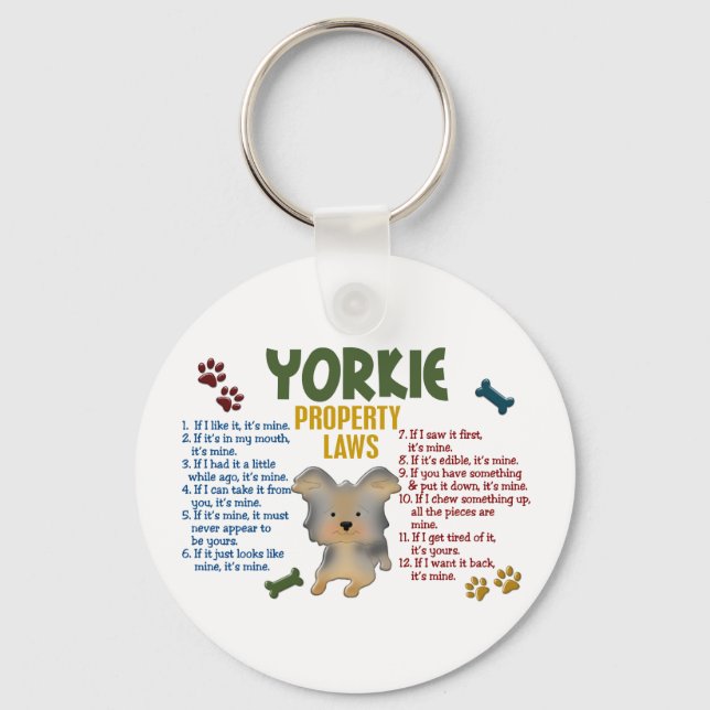 Porte-clés Yorkie Lois sur la propriété 4 (Recto)