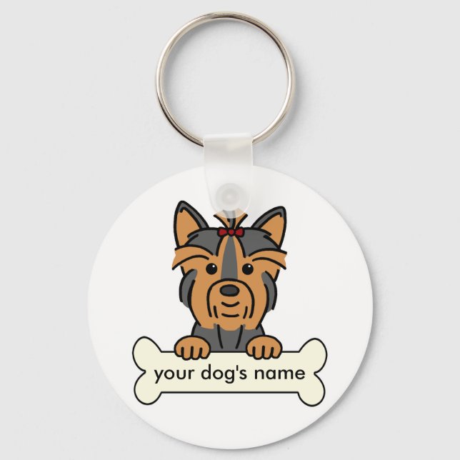 Porte-clés Yorkie personnalisé (Recto)
