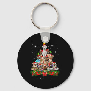 Porte-clés Yorkshire Christmas Chien Tree Drôle Chien Tee - s