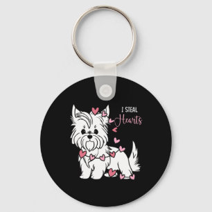 Porte-clés Yorkshire Terrier Chien I Voler Coeurs mignons Val