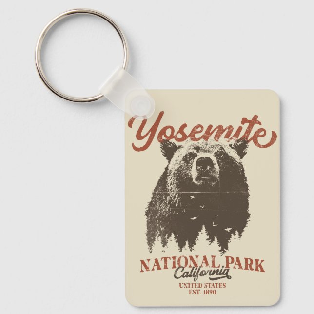 Porte-clés Yosemite Grizzly Bear California National Park (Recto)