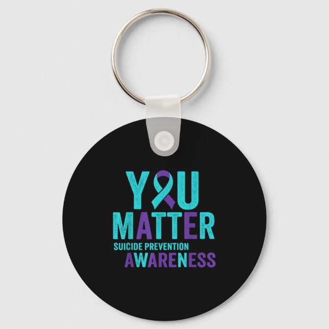 Porte-clés You Suicide Prevention Awareness Ribbon  (Recto)