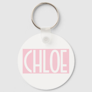 Porte-clés Your Bold White Text on Light Pink