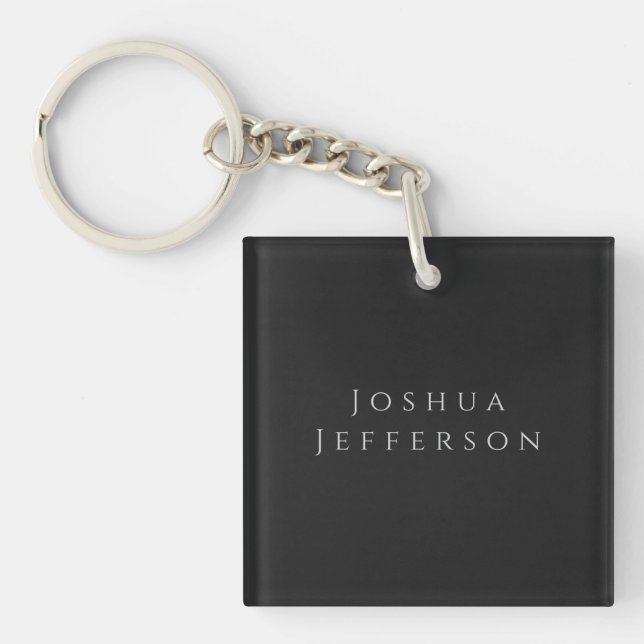 Porte-clés Your Name Professional Creative Plain Black Grey (Devant)
