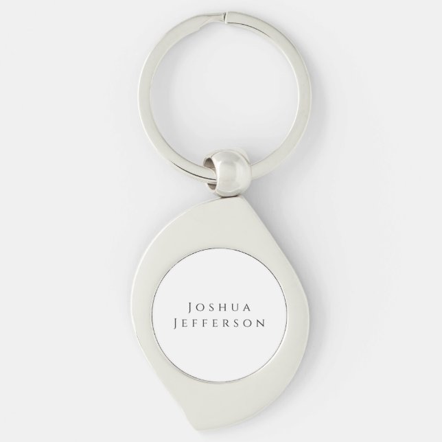 Porte-clés Your Name Professional Creative Plain Black White (Devant)