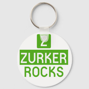 Porte-clés Z Zurker bascule le porte - clé rond blanc