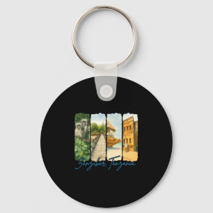 Porte-clés Zanzibar Tanzanie Voyage Voyage Coup de pinceau So