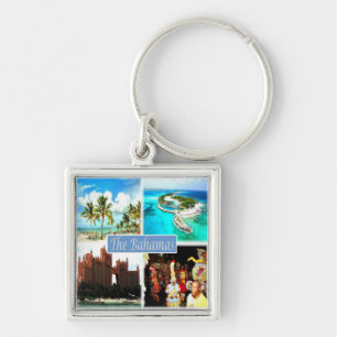 Porte-clés zBS004 BAHAMAS mosaïque, Amérique,