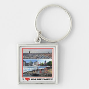 Porte-clés zDK014 COPENHAGUE KOPENHAGEN I Love,