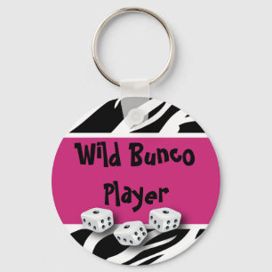 Porte-clés Zebra Animal Print WIld Bunco Player