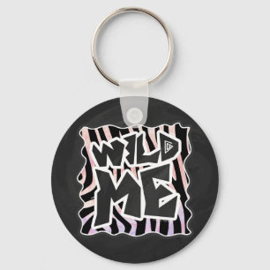 Porte-clés Zebra Black and Pink Wild me