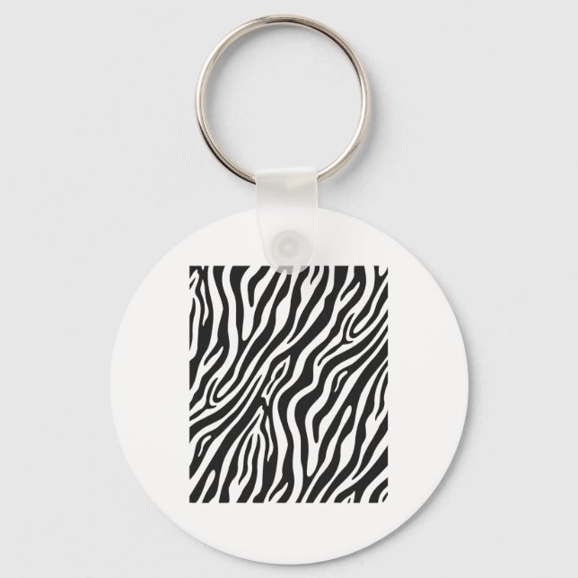Porte-clés Zebra Pattern amusant graphique (Recto)