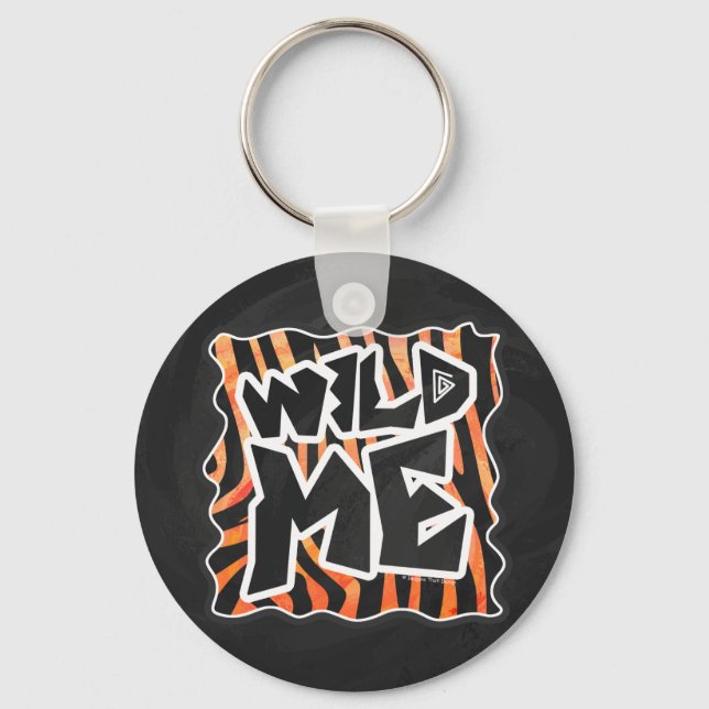 Porte-clés Zèbre de Black et Orange Wild Me (Recto)