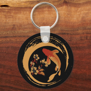 Porte-clés Zen Koi Poisson Simple Minimaliste Porte - clé