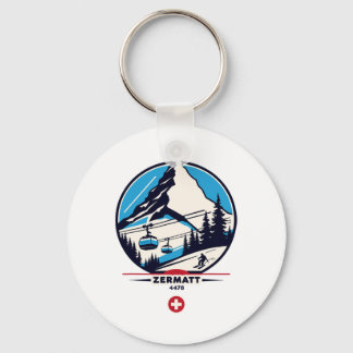 Porte-clés Zermatt 4478 - Ski sur le Problemhorn