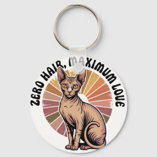 Porte-clés Zéro poil Amour maximum Art Sphynx