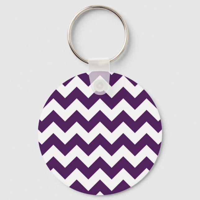 Porte-clés Zigzag violet et blanc (Recto)