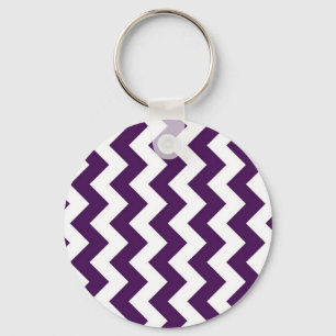 Porte-clés Zigzag violet et blanc
