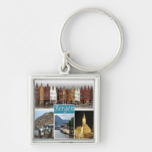 Porte-clés zNO009 BERGEN, Norvège, Europe,