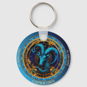 Porte-clés Zodiac Capricorn NOM DE LA Personnaliser, DATE
