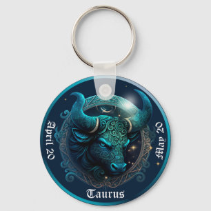 Porte-clés Zodiac Taurus NOM DE LA Personnaliser, DATE