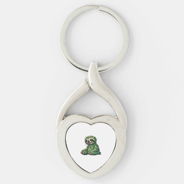 Porte-clés Zombie Sloth Halloween Zombie Sloth Zombie Lover C (Devant)