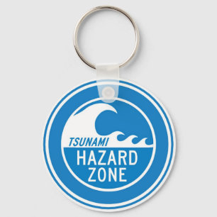 PORTE-CLÉS ZONE DE RISQUE DE TSUNAMI