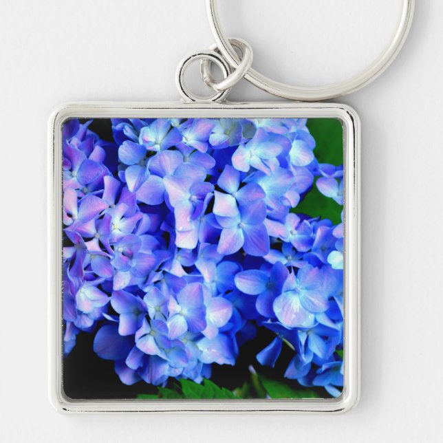 Porte-clés Zorangées de Tanzanite, fleurs de magenta bleu vio (Devant)