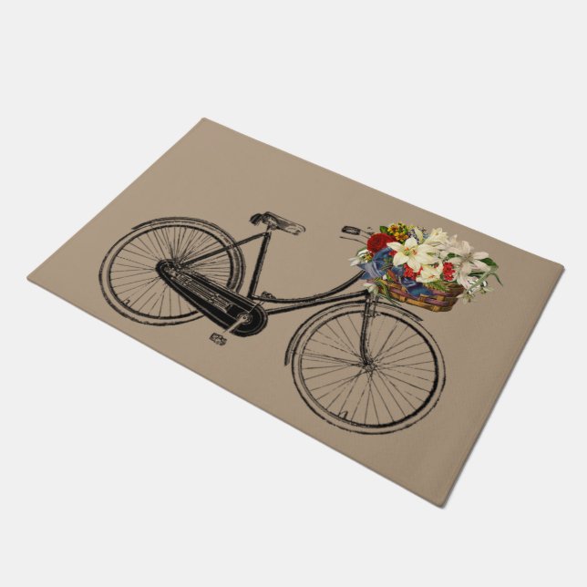 porte d'accueil tapis taupe vélo (Incliné)