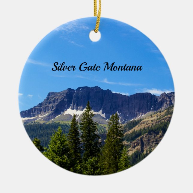 Porte d'argent Ornement en céramique Montana (Devant)