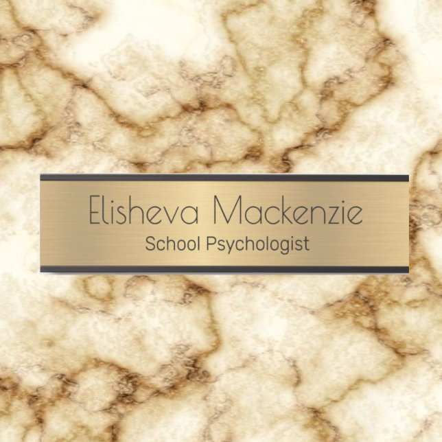 Porte de bureau Faux Gold Signes Nom Plaque (Créateur téléchargé)