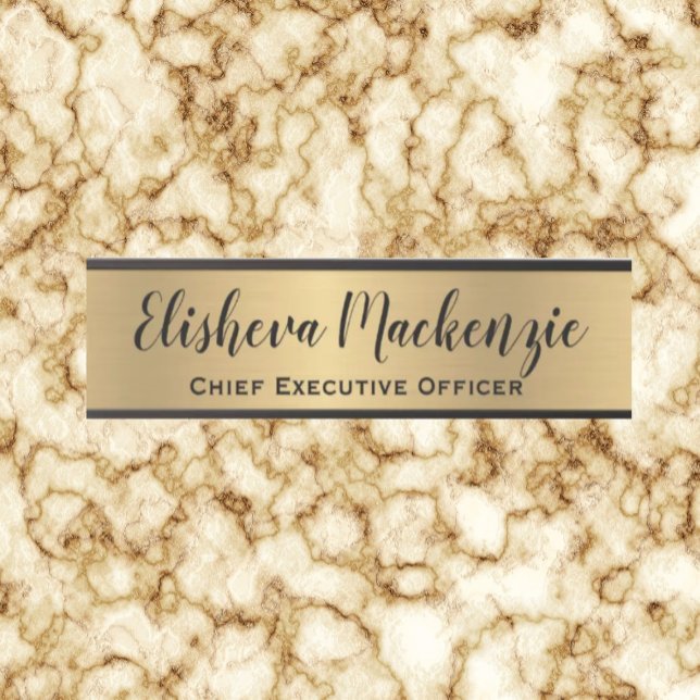 Porte de bureau Faux Gold Signes Nom Plaque (Créateur téléchargé)