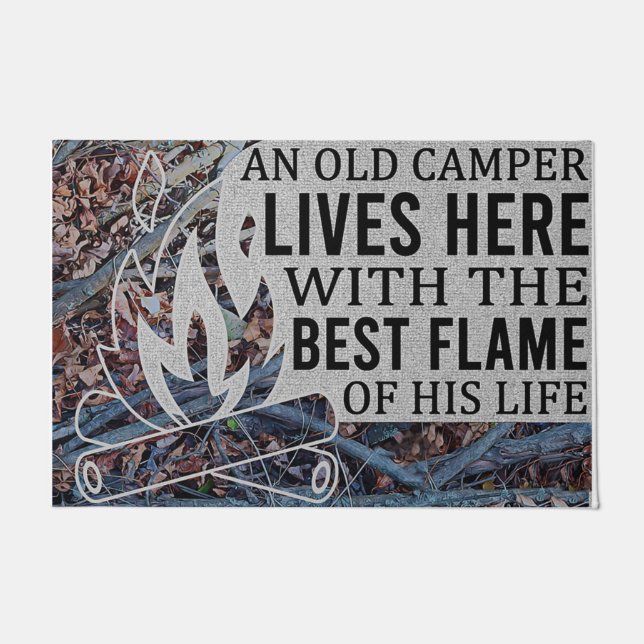 Porte de camping personnalisée, tapis Customisé (Devant)