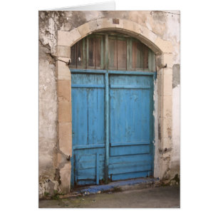 Porte de grange bleue