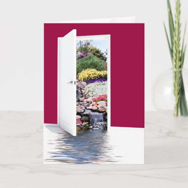 Porte de jardin d'anniversaire avec carte des casc (Devant)