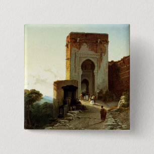 Porte de Justice, Alhambra, Granada (Öl auf Button