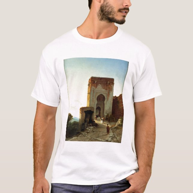 Porte de Justice, Alhambra, Granada (Öl auf T-Shirt (Vorderseite)