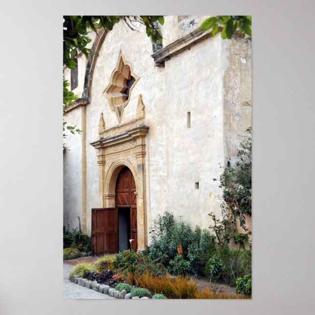 Porte de l'église à la mission San Carlos Poster (Devant)