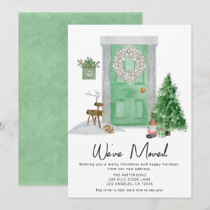 Porte de Noël Aquarelle Moteur Faire-part