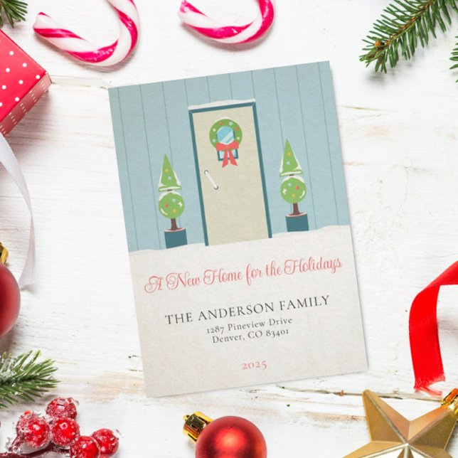 Porte de Noël Nouvelle maison Faire-part de déména (Créateur téléchargé)