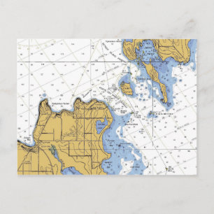 Porte Des Morts, WI Death Door, Carte Postale Naut