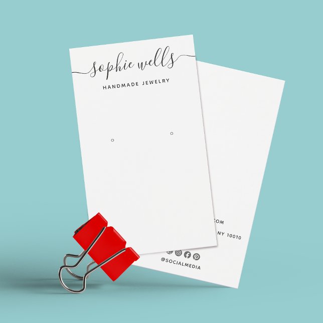 Porte-écran élégant à oreille blanche de script (Créateur téléchargé)