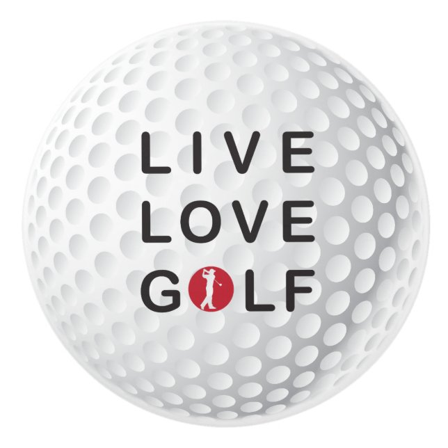 Porte En Céramique Bouton de boule de golf (Devant)